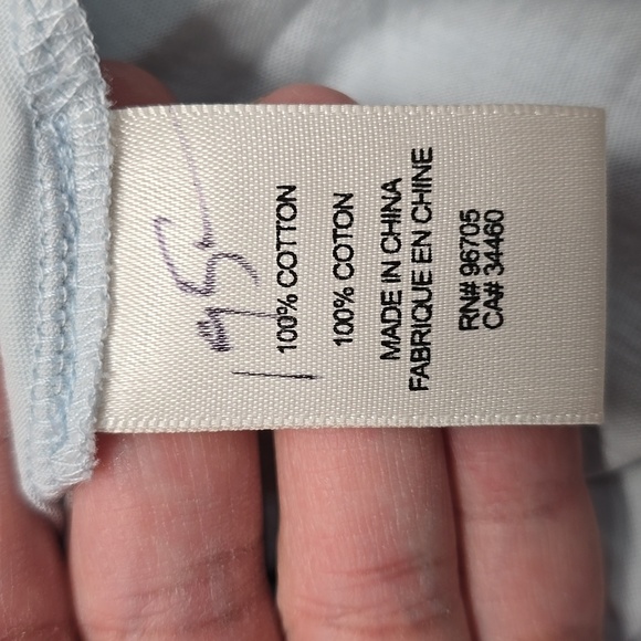 {Rebecca Taykor} NWT Ruffled Sleeve Light Blue Top - Large - Picture 9 of 12